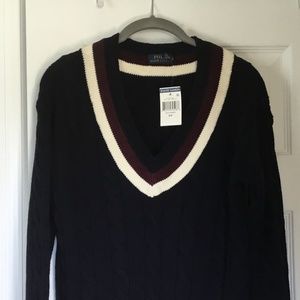 Polo Varsity Cable Knit Sweater